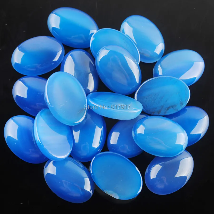 

RONGZUAN Free shipping Agates Gem Stones Oval Beads Cabochon CAB No Drill Hole 18x25x7mm Jewelry 10pcs/lot TU3118