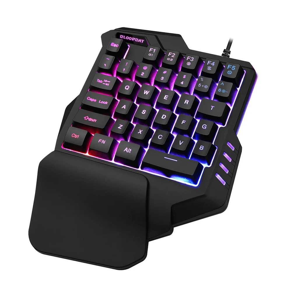 Home USB Powered Wired Single Hand Gaming Backlight Ergonomic For PC Laptop ABS Keyboard Mouse Set Stylish Smooth Office | Компьютеры и