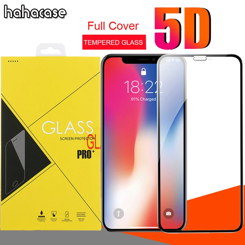 500 шт. 5D изогнутая полноразмерная пленка из закаленного стекла для iPhone 12 Mini 11 Pro Max