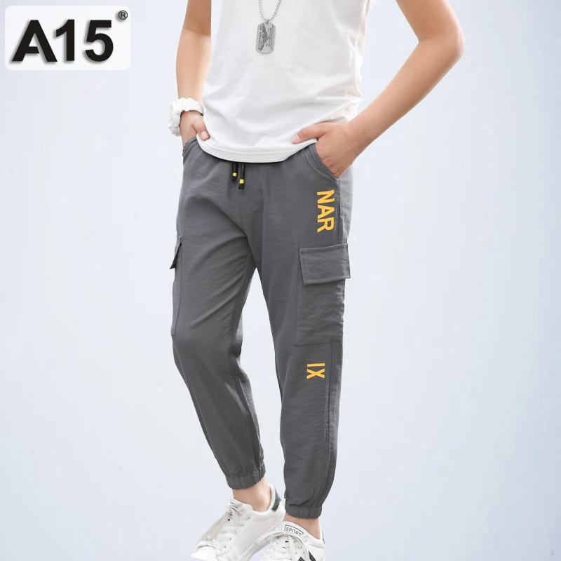 Брюки для мальчиков-подростков спортивные штаны-шаровары мальчиков Спортивные