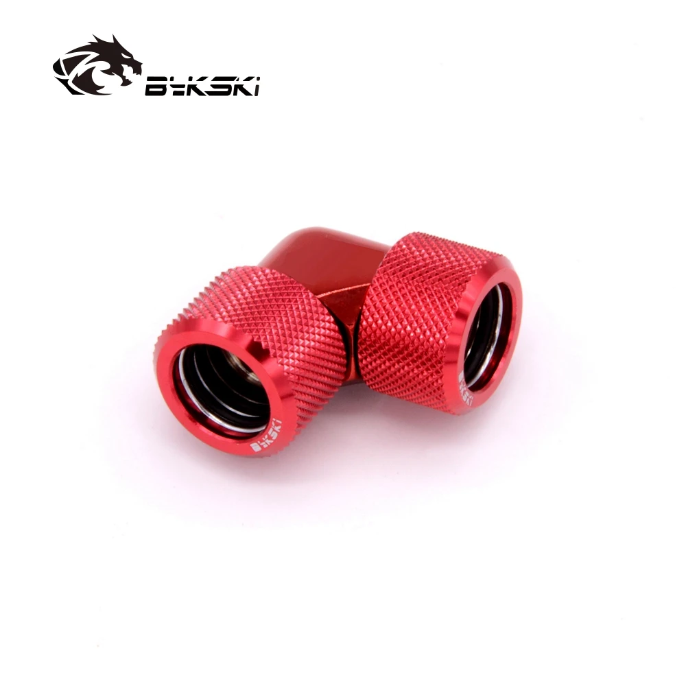 Bykski 90 градусов подходит для OD12mm/OD14mm/OD16mm PETG/акриловая жесткая трубка для ручного сжатия медный Фитинг Двойной интерфейс
