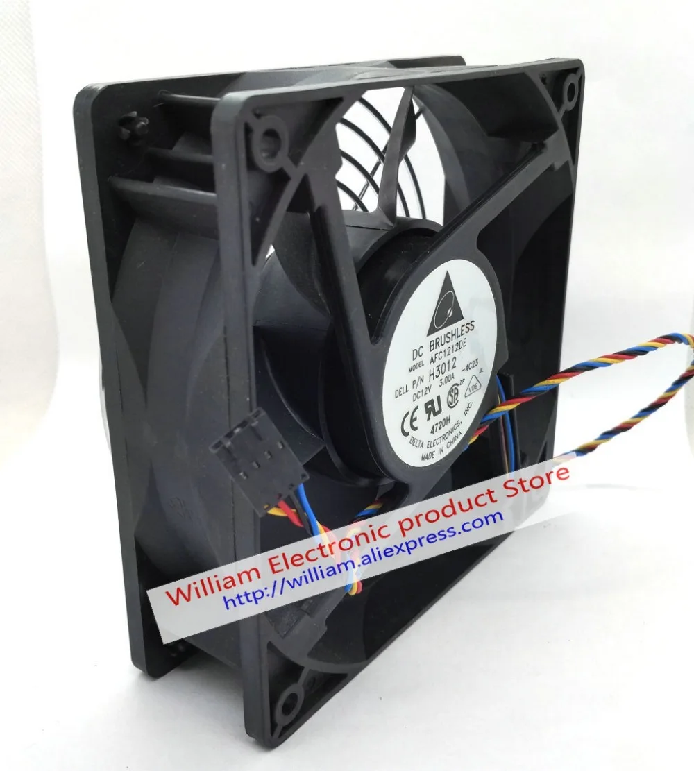 Новый оригинальный Delta AFC1212DE DC12V 3.00A 120*120*38 мм для Dell P/N: H3012 Компьютерный Вентилятор