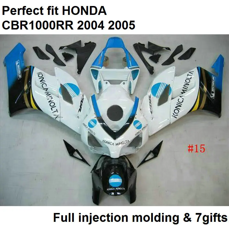 Литья под давлением бесплатно оригинальный обтекатель комплект для Honda CBR1000RR 04 05