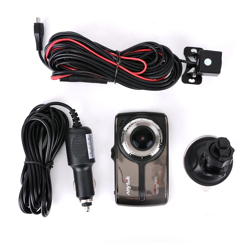 Anytek G66 1080 P супер Full HD ADAS DWR HDR двойной объектив Автомобильный видеорегистратор