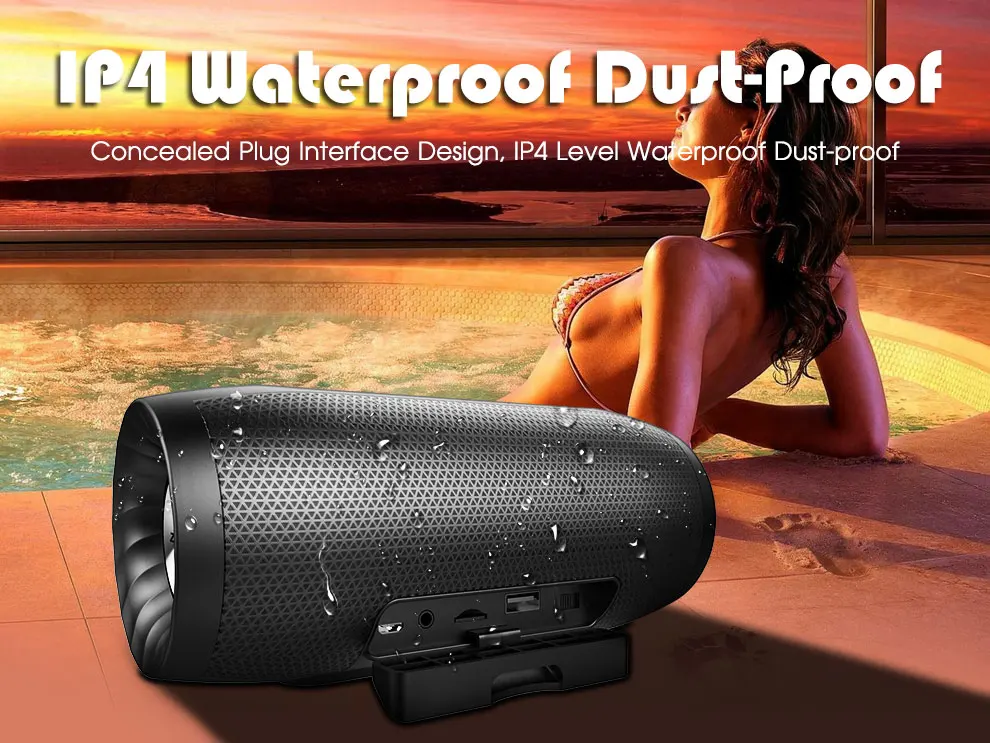 ZEALOT S16 HiFi портативный bluetooth динамик сабвуфер Колонка 3D стерео 4000 мАч Открытый водонепроницаемый TF карта Саундбар