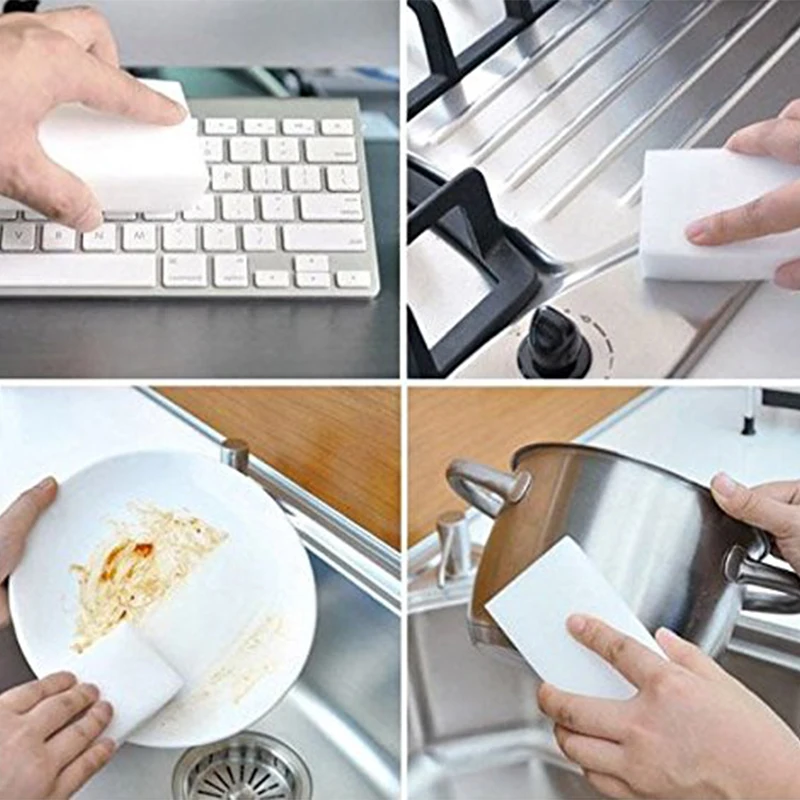 Белая меламиновая Губка Очиститель Волшебная Чистящая губка Ластик Кухня Ванная