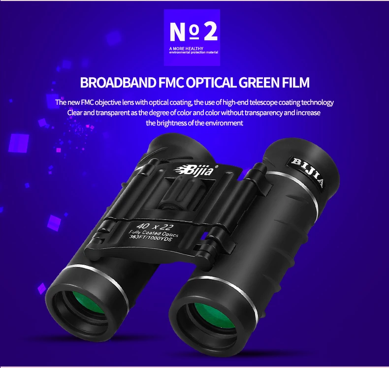 BIJIA 40X22 охотничий портативный мини бинокль телескоп Профессиональный охотничий оптический наружный спортивный бинокль водонепроницаемый