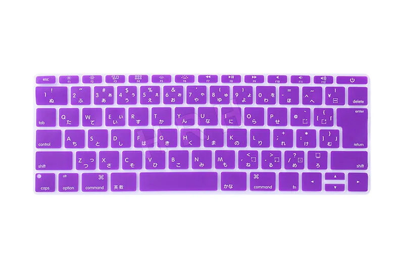 Purple HRH Японский силиконовый чехол кожи для Macbook New Pro 1" A1708(версия, без Touch Bar) Mac 12" A1534 JP Версия - Цвет: Purple