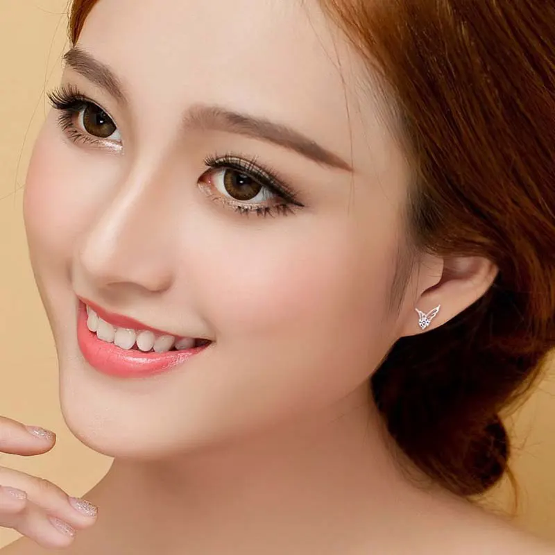 Корейские Крылья Ангела Модные Крыло женские серьги-гвоздики русские серьги