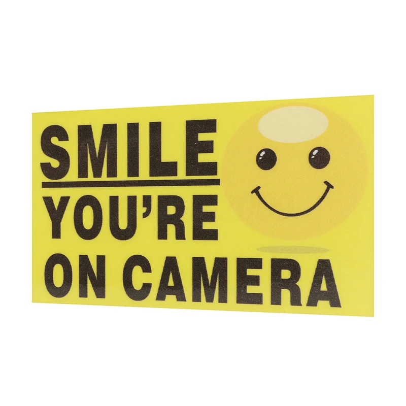 5 шт./лот 9x5 см виниловые защитные наклейки Smile You is On Camera Video будильник знаки