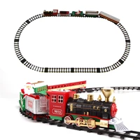 classic toy christmas train battery operated railway rail train electric toys railway car with soundlight rail car for children