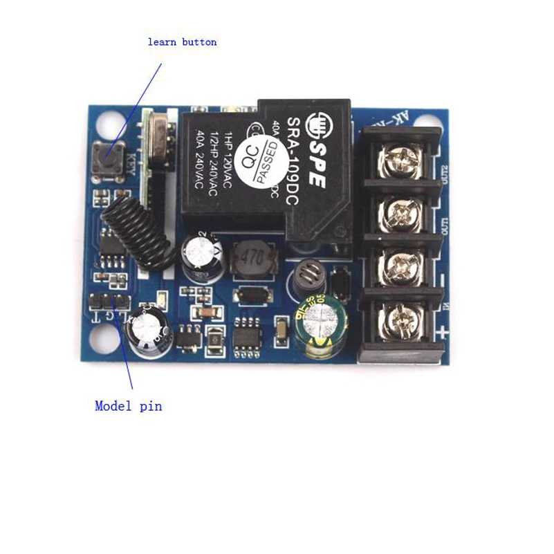 Sleeplion 12-48 В 12 24 36 48 40A 1CH RF Беспроводной удаленного Управление переключатель