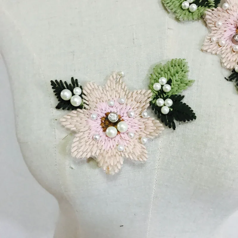 Расшитая стразами ткань/Сумка/Обувь/шляпа/розовые цветы высококачественные