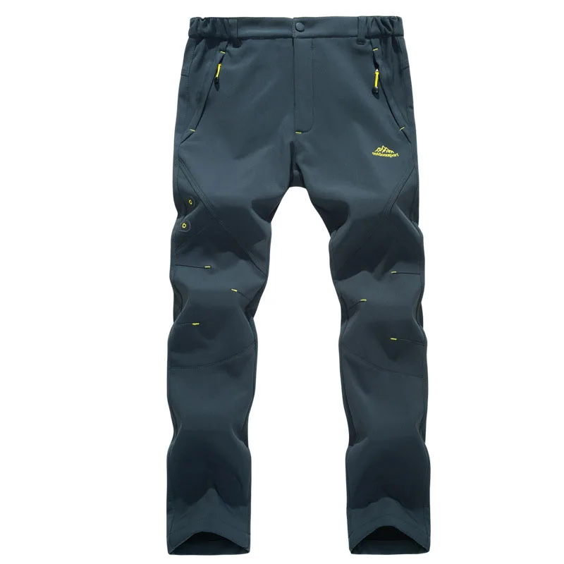Dark Gray WindTaste мужские зимние новые для пешего туризма термальный ветрозащитные водонепроницаемые брюки открытый треккинг Кемпинг, катание на лыжах термальные мужские брюки KA022 - Color: Dark Gray