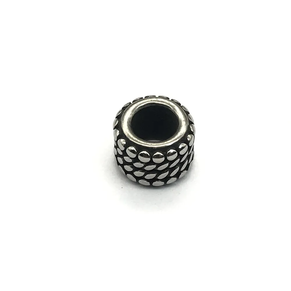 

316L Stainless steel 5mm Big Hole Pitting Beads European Charm Metal Spacer Beads for Jewelry Making Wholesale