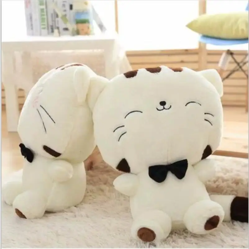 1 шт. 40 см Милая улыбающаяся кошка с большим лицом мягкие плюшевые игрушки куклы
