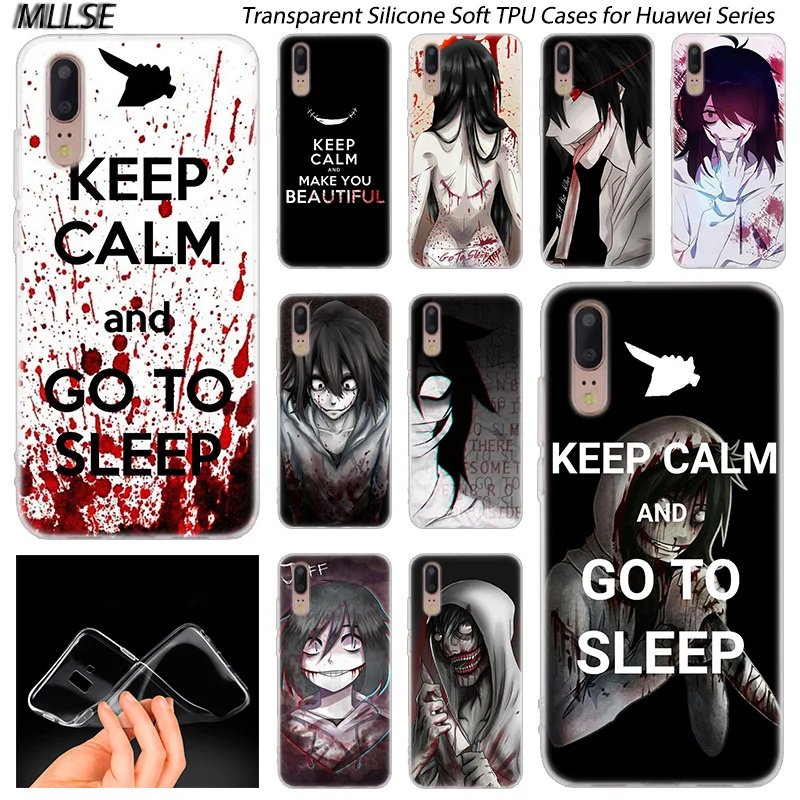 Мягкий силиконовый чехол с аниме Jeff The Killer для Huawei P30 P20 P10 P9 P8 Lite 2017 Pro Mini P Smart 2019 Plus