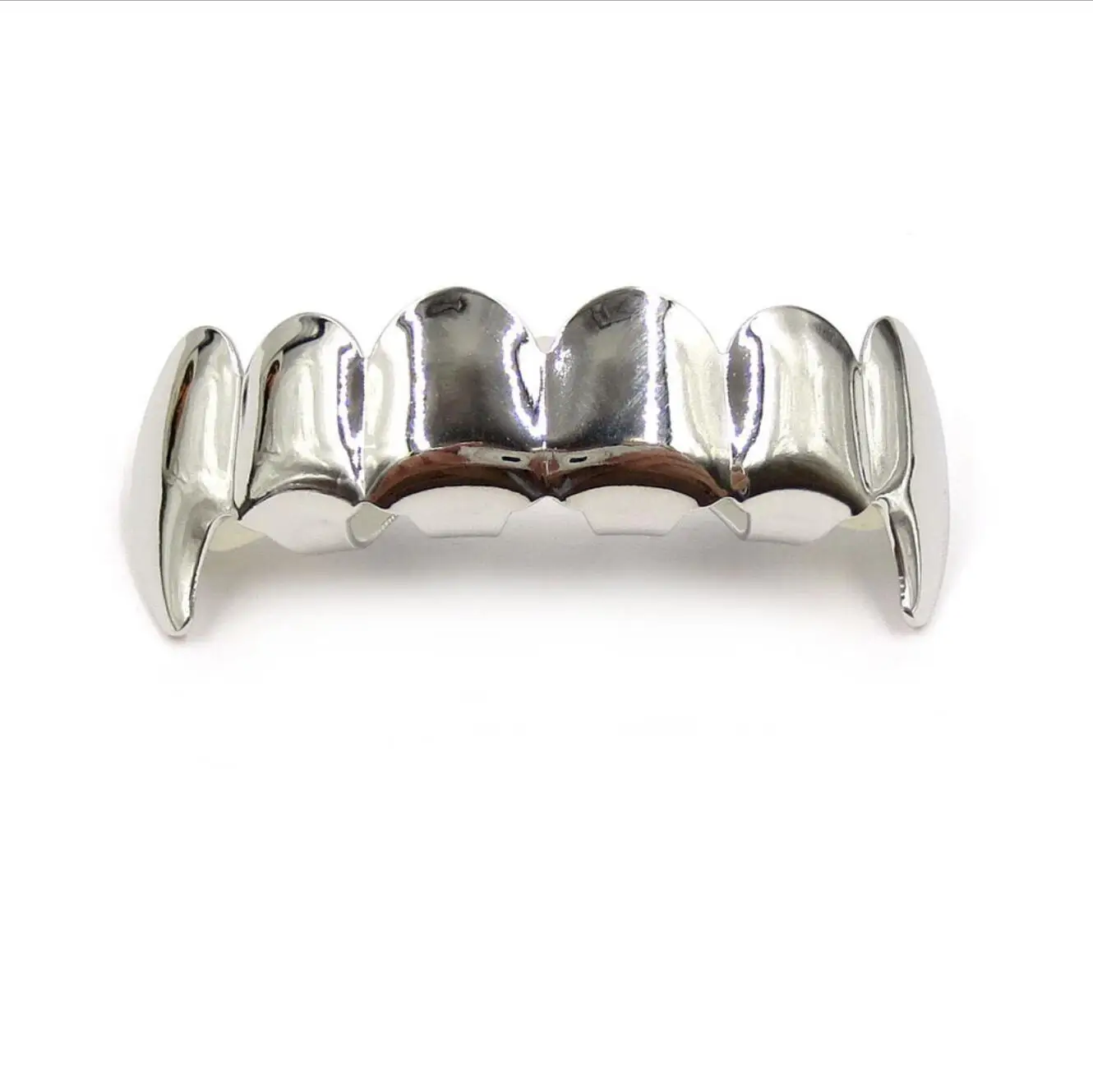 Silver A Top Новая мода хип-хоп зубные грили верхние и нижние зубные панк-вампиры зубные колпачки Косплей вечерние зубные рэпперы Украшения для тела подарок - Окраска металла: Silver A Top