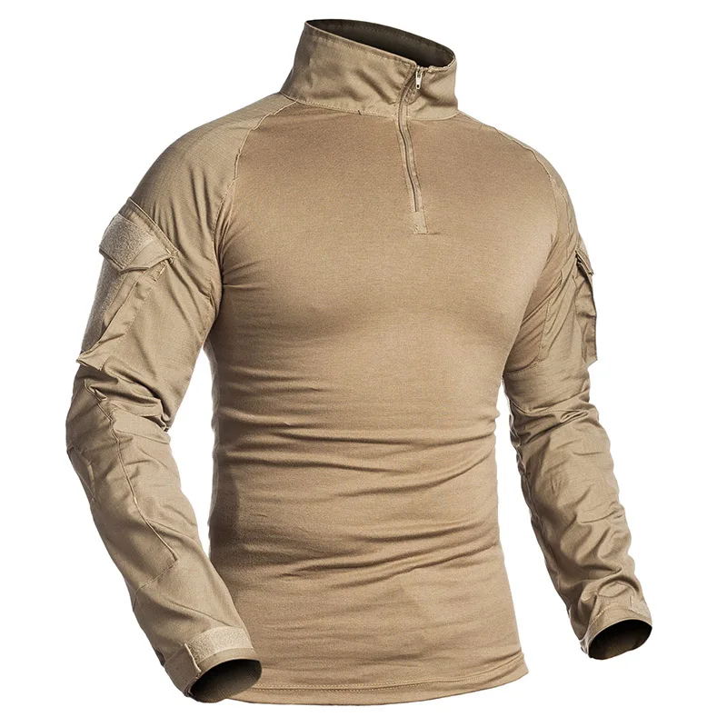 Khaki Refire gear Весна Осень Спортивная уличная футболка с длинным рукавом тактические военные армейские рубашки мужские охотничьи альпинистские дышащие рубашки - Цвет: Khaki