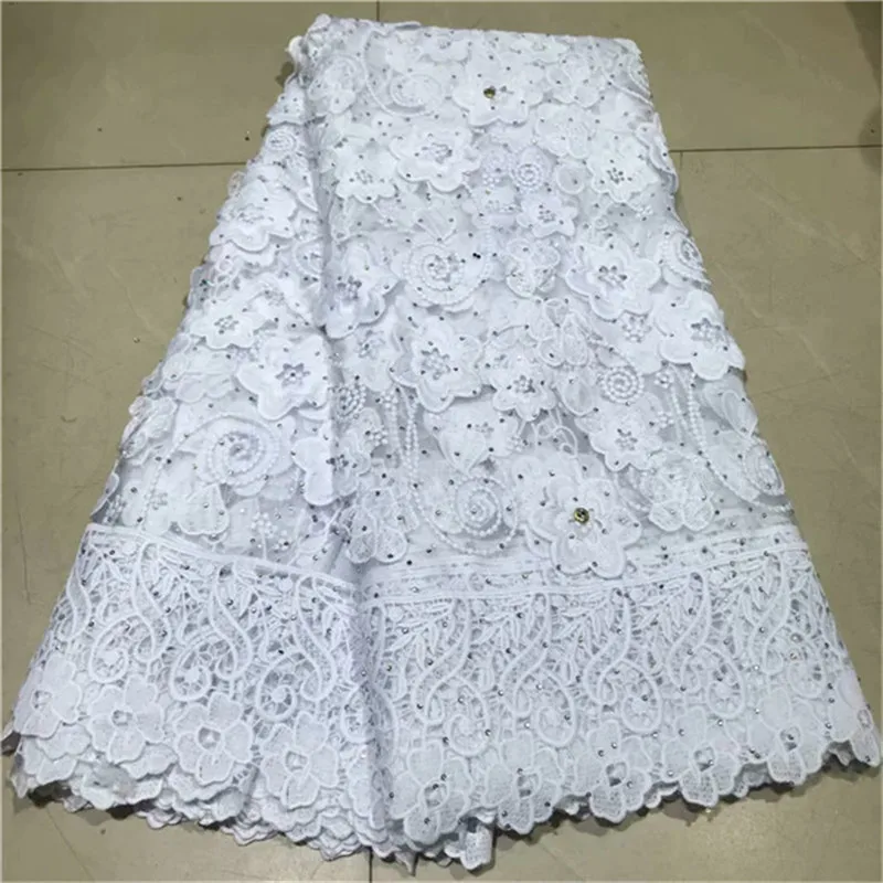 Белый Новый дизайн африканская кружевная ткань 2018 швейцарская вуаль кружева