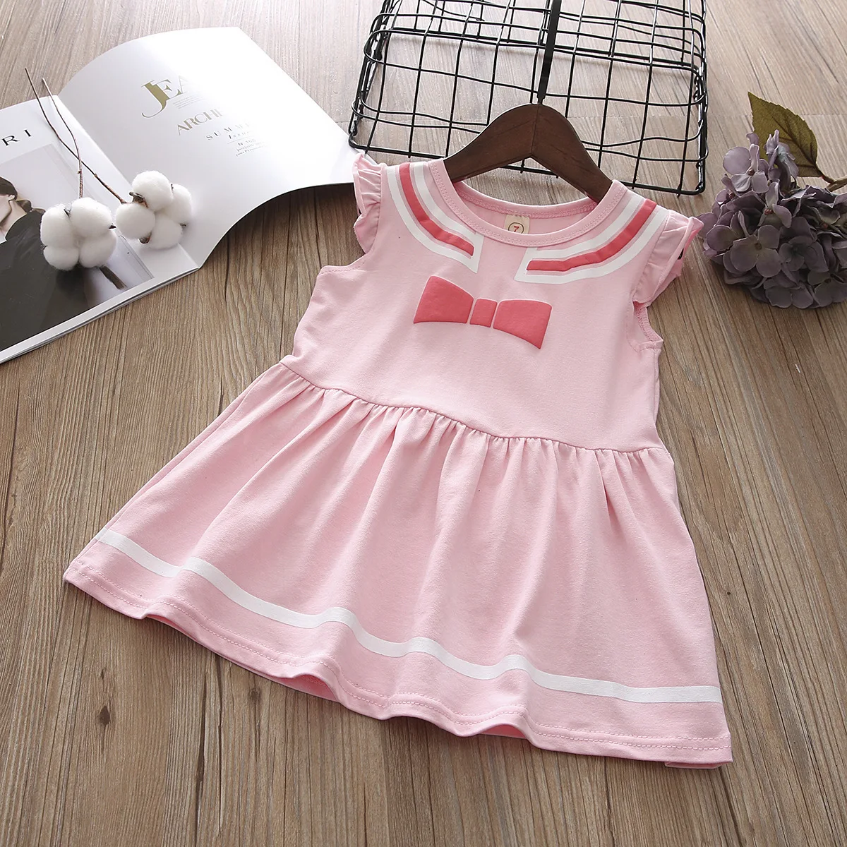 Girl Dress 2018 New Baby Dresses striped Pattern Print Lemon Cartoon Birthday Female Summer Clothes Kids | Детская одежда и обувь