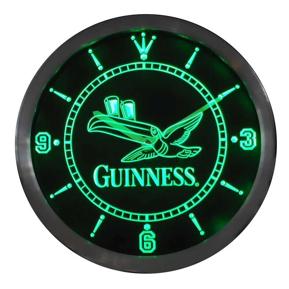 

Неоновые светодиодные настенные часы nc0003 Guinness Toucan