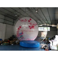 3m diameter 0 8mm transparent pvc blow up ball inflatable round balloons for chirstmas decoration advertising with air blower