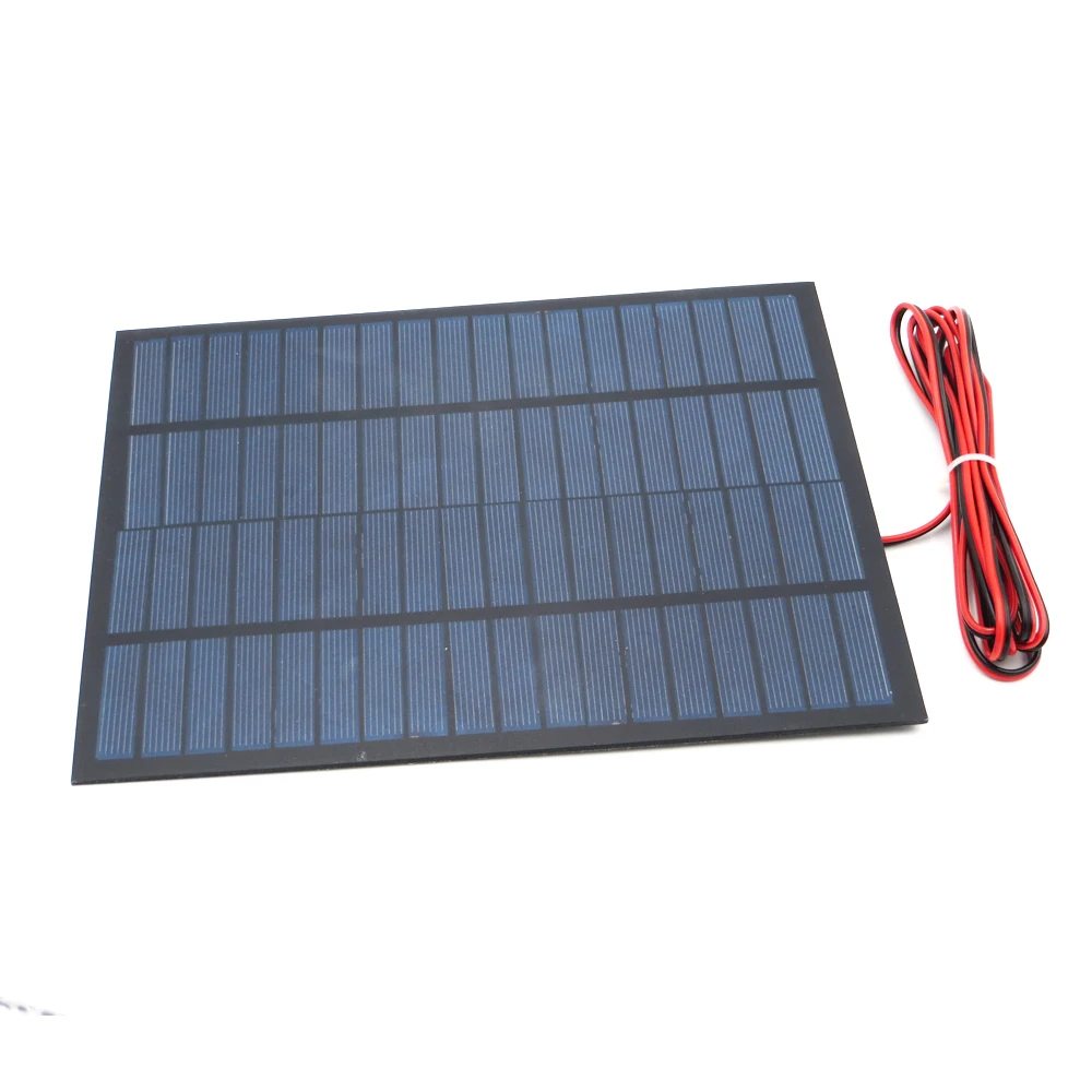 18 V 5 W продлить провода Панели солнечные поликристаллические кремниевые DIY