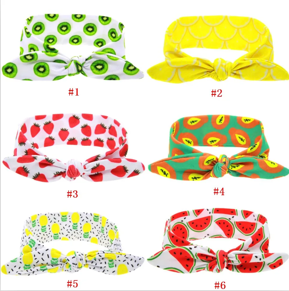 

5 pair / lot , floral messy headband bow , cotton headwrap bow rabbit ear hair accessories