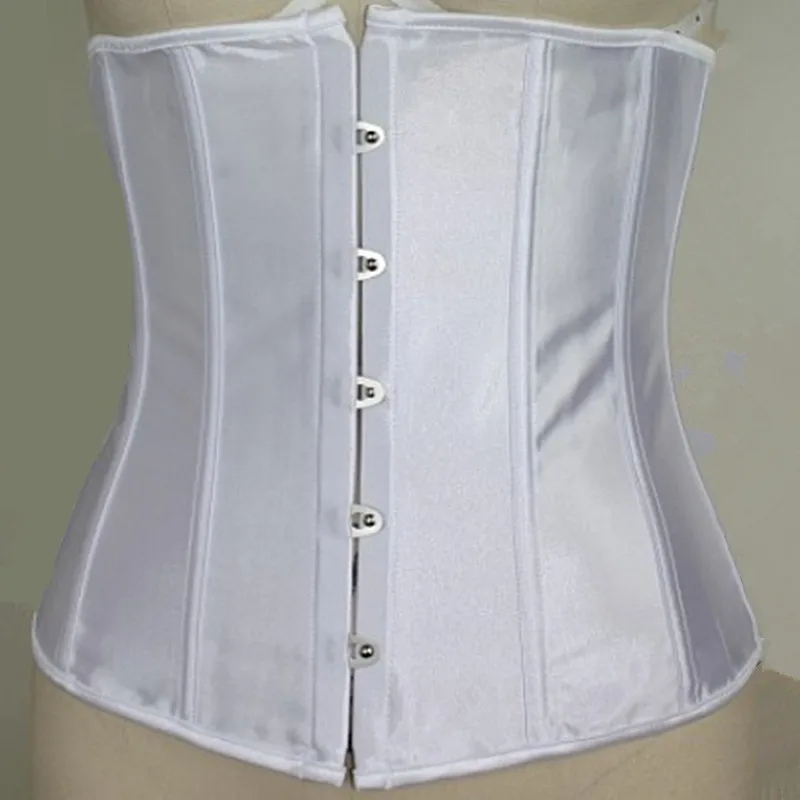 Заводская цена пикантный формирователь тела белый атласный корсет для женщин
