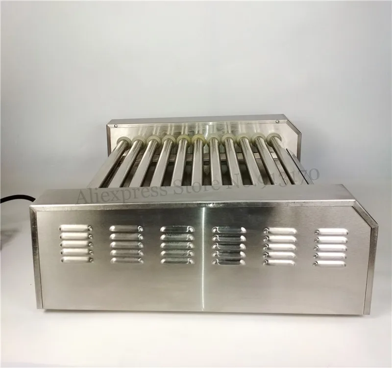 electric hot dog maker commercial hot dog sausage grill roasting machine 11 rollers 2200w low noise 2 temperature controllers free global shipping
