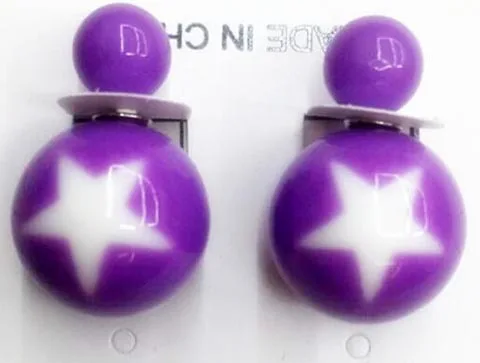 2015 новое поступление конфеты цвет двойной жемчужные серьги два шарика звездные