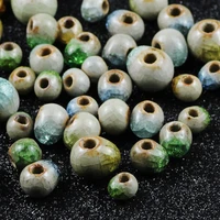 wlyees 6 to 10mm mixed blueyellowgreen ice crack porcelain spacer loose beads charm handmade beads fit jewelry bracelet making