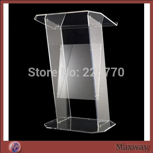 

Multimedia Teaching Acrylic Lectern Brown podium club welcome reception desk bank cafe bar recount station lectern The platform
