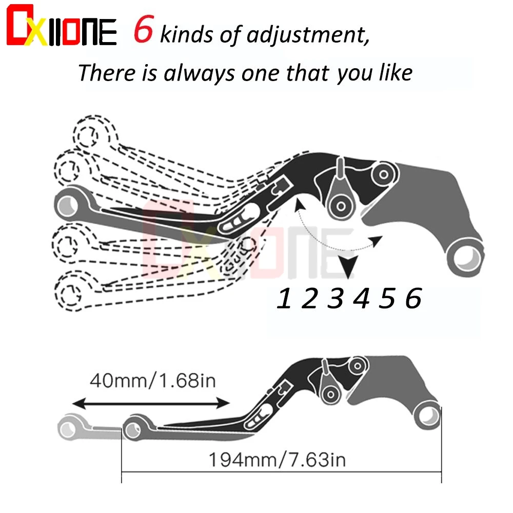 Алюминиевый Регулируемый складной тормозной рычаг сцепления с ЧПУ для