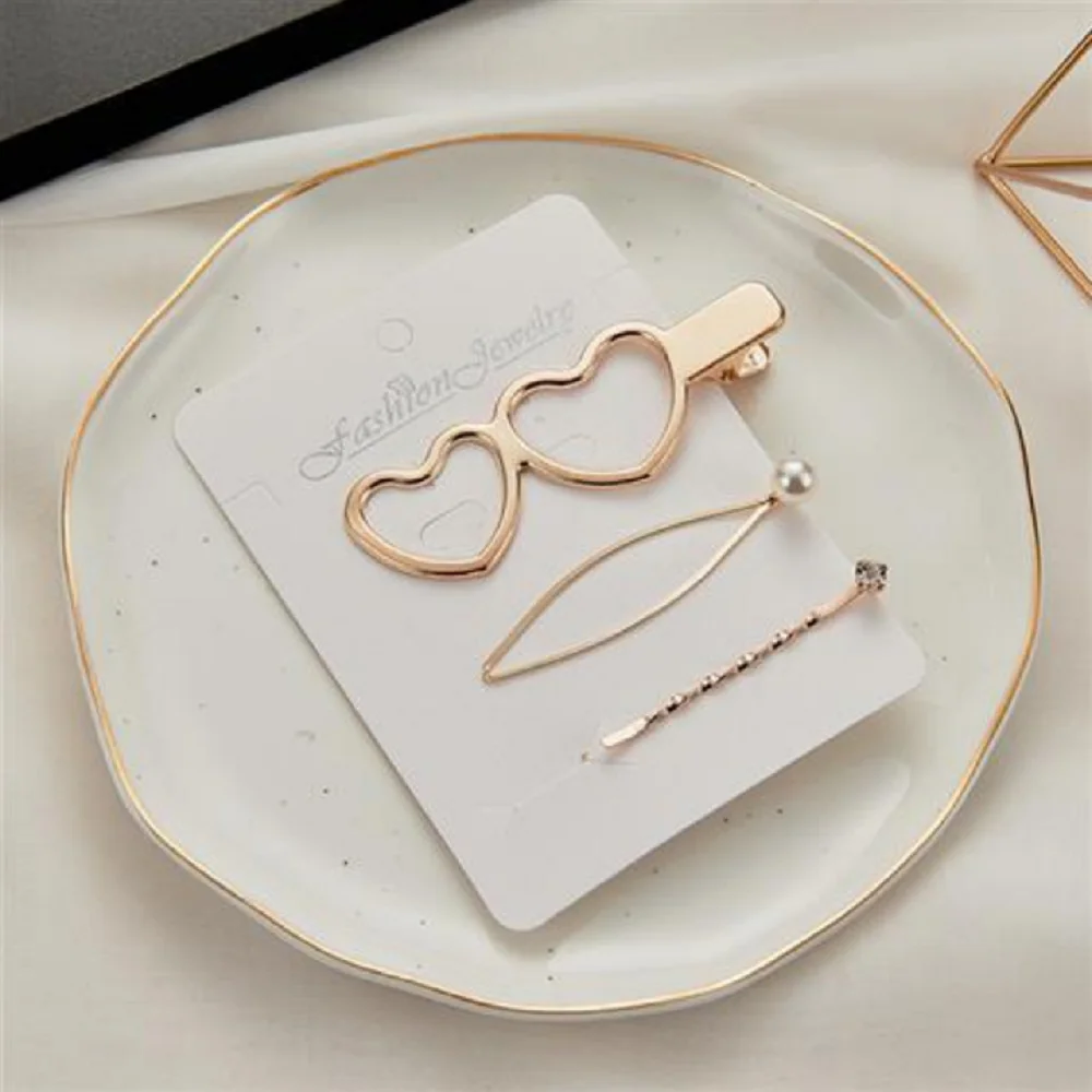 1 комплект винтажная металлическая заколка для волос Женские Геометрические