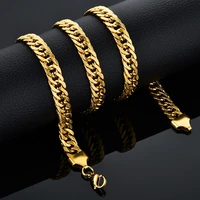 stainless steel chains necklace for men gold silver color mens necklace curb cuban hip hop jewelry gifts 69mm