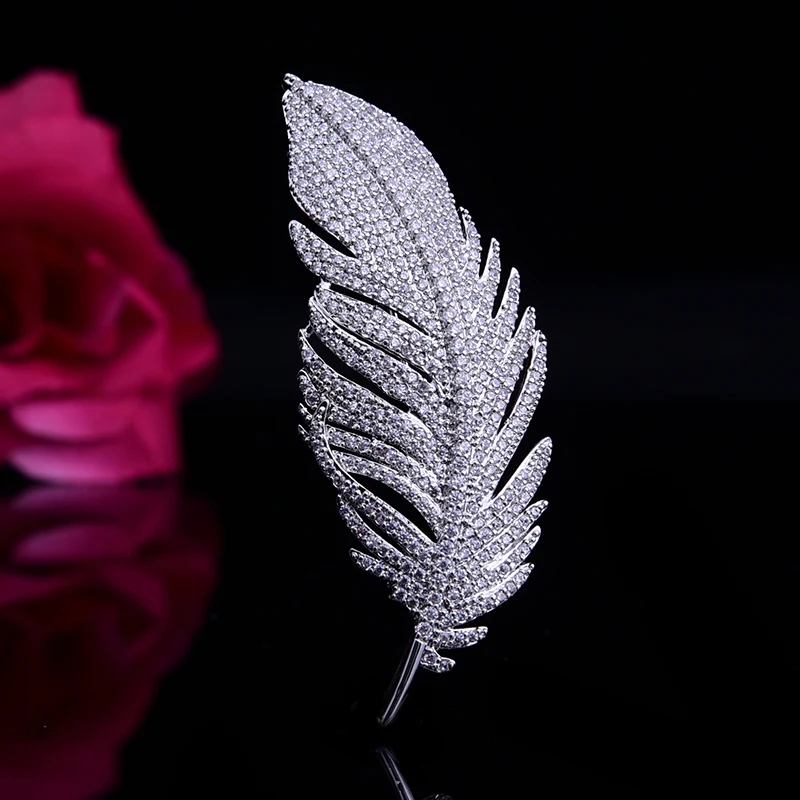 Роскошные Булавки в виде больших перьев цветов пчелы пшеницы ювелирные изделия с