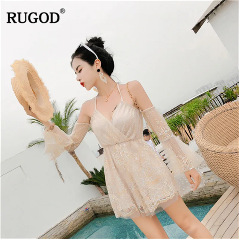 Женское платье RUGOD с треугольным вырезом на тонких бретельках открытой спинкой