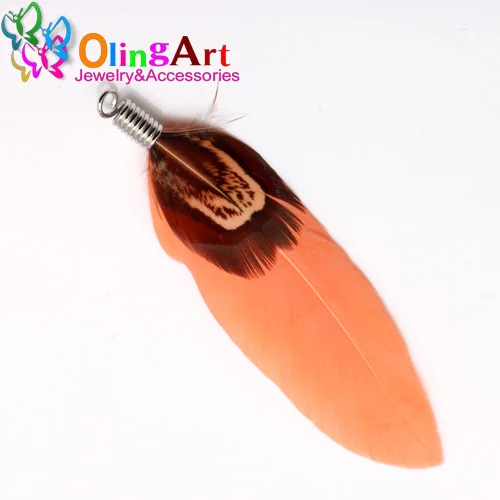 DC 10PCS 7CM 008A OlingArt красочные натуральные перья кисточки 10 шт. 7 см женские серьги браслет ожерелье DIY Изготовление ювелирных изделий брелок Подвески Новинка - Цвет: DC 10PCS 7CM 008A