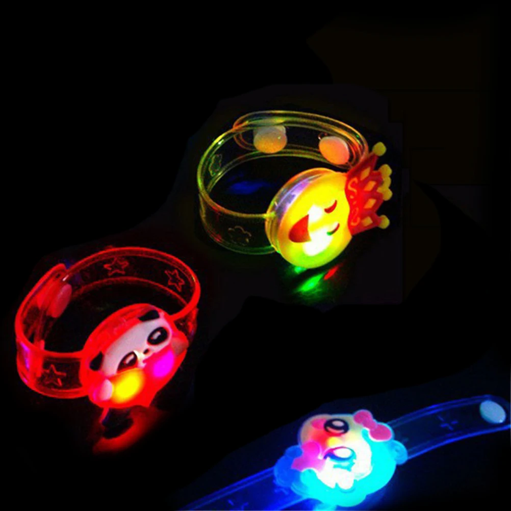 1pcs Adjustable Cartoon Watch Boys Girls Flash Wrist Band Glow Luminous Bracelets Children's Day/Birthday Party Gifts Toy |