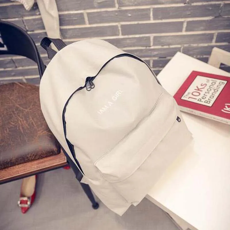 Zebella Simple Fashion Canvas Bag Female Korean Backpack For Women School Student Teenager Girl Mochila Escolar | Багаж и сумки