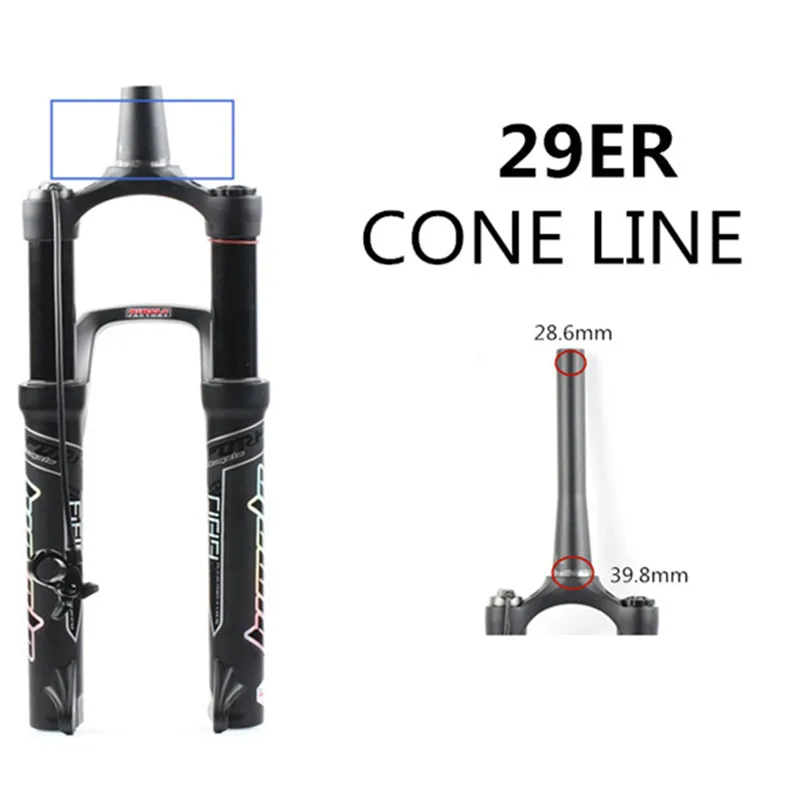 29ER cone line HIMALO Велосипедная вилка 27,5/29ER вилка задний мост воздушная Велосипедная вилка mtb масло для подвески и газовая вилка для Manitou Machete Comp - Цвет: 29ER cone line