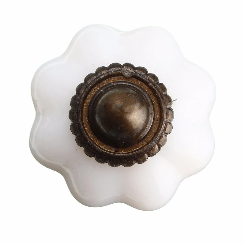 MTSPACE 10 шт./компл. винтажная ручка в форме тыквы металлические пластиковые дверные