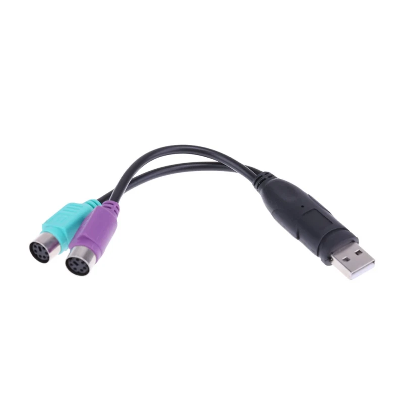 Переходник USB в PS/2 PS2 Папа мама адаптер шнура конвертера для клавиатуры и