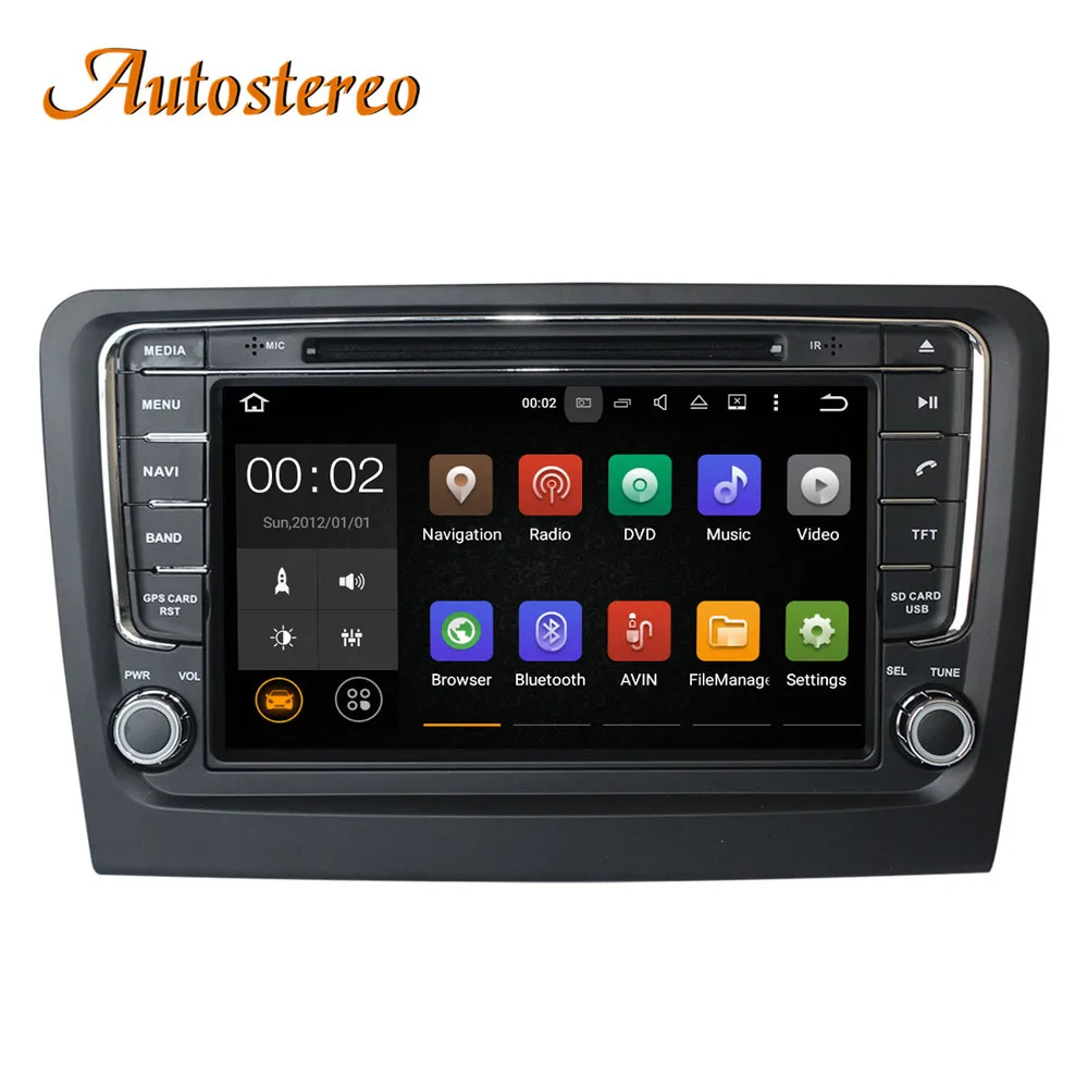 Android 9 автомобильный dvd-плеер gps-навигация, радио, стерео для Skoda Rapid 2013+ мультимедийный плеер радио магнитофон головное устройство стерео