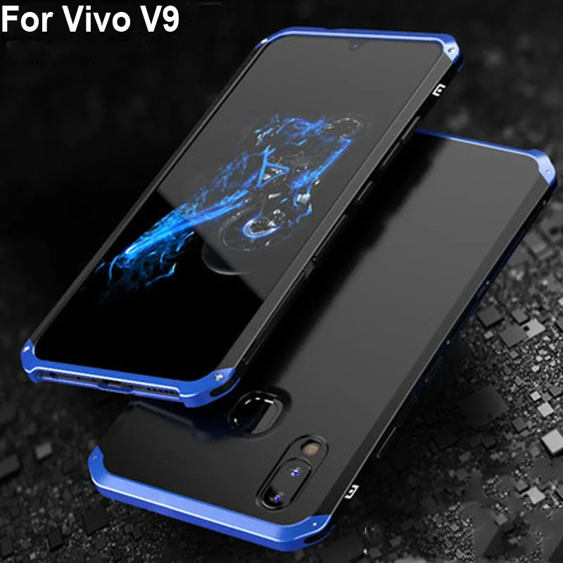 Чехлы для Vivo V9 чехол Capa жесткая задняя часть PC металлический бампер деловой
