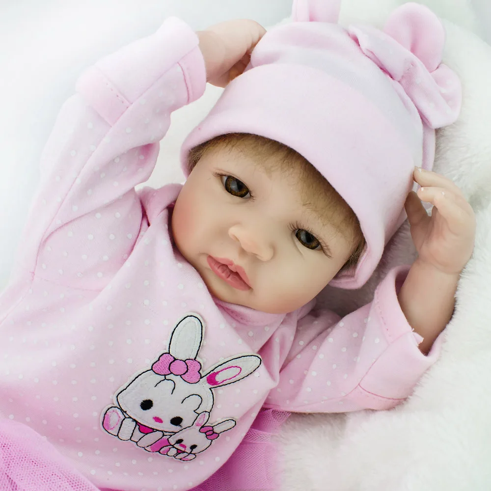 Кукла NPK Reborn Реалистичная для новорожденных девочек игрушки розовое платье