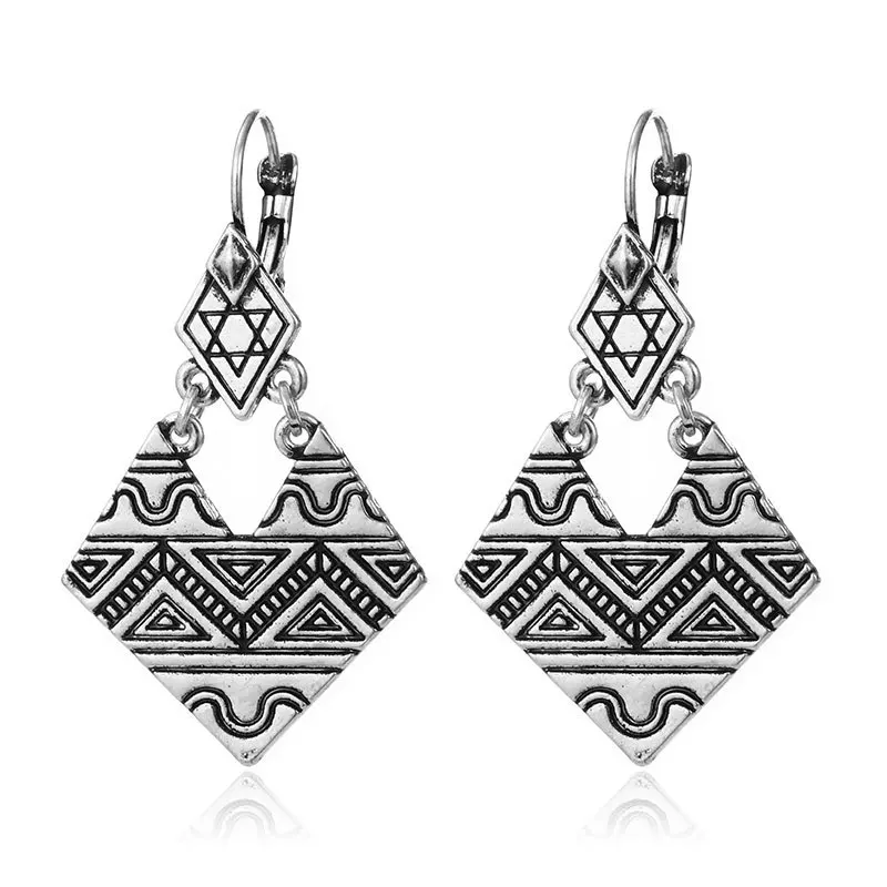 Женские Геометрические серьги из металлического сплава в стиле ретро египетском