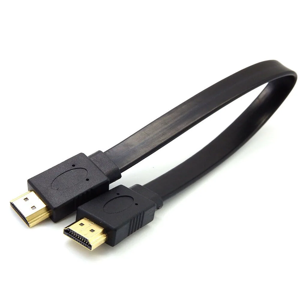 Full HD короткий HDMI штекер-штекер плоский кабель Шнур для аудио видео TV PS3 30 см |